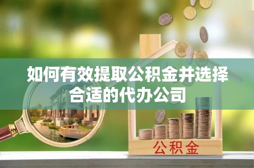 沁阳如何有效提取公积金并选择合适的代办公司