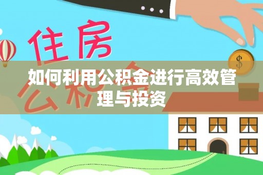 观音如何利用公积金进行高效管理与投资